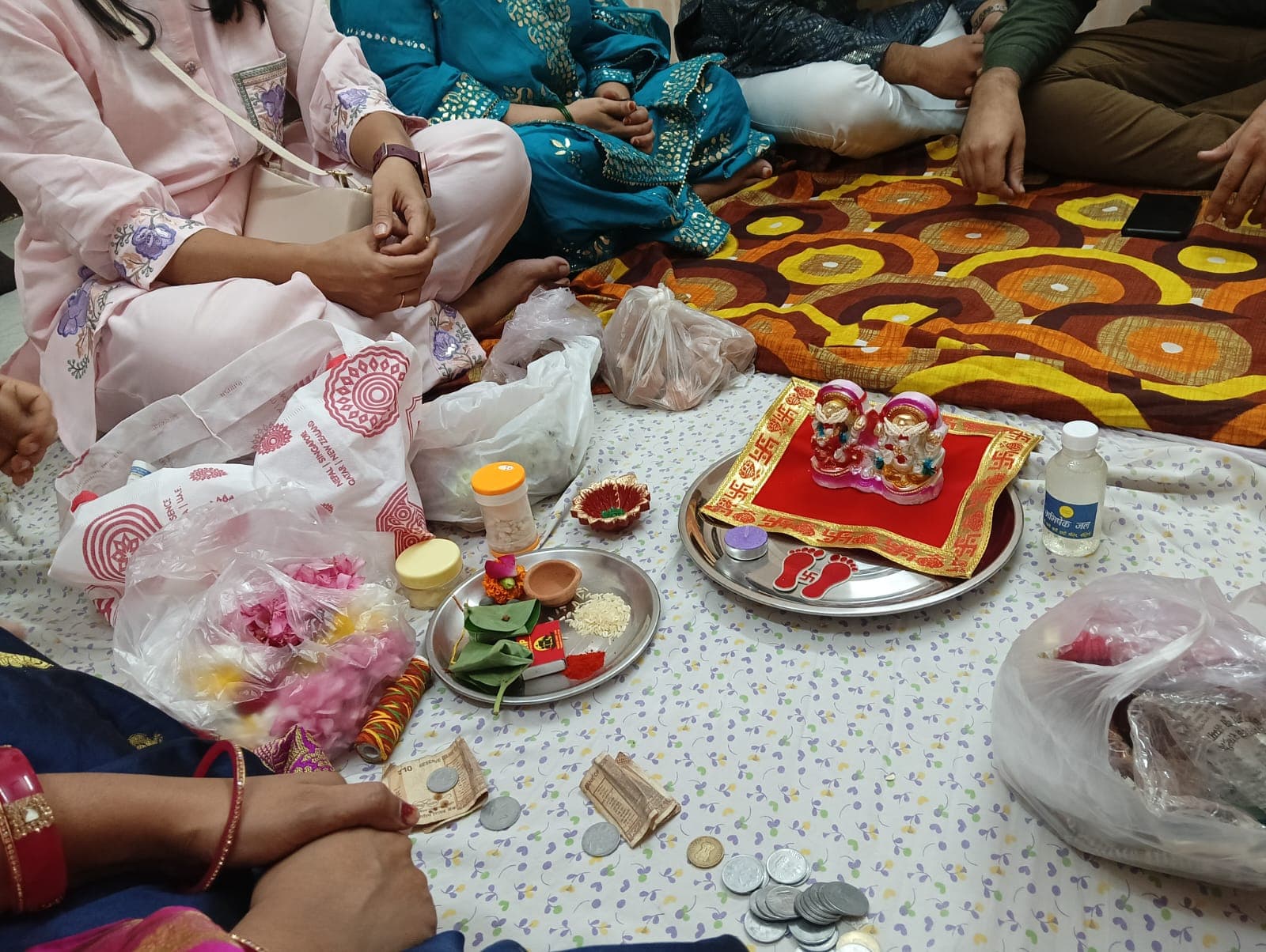 Saraswati Puja preparation at ESA Rohini