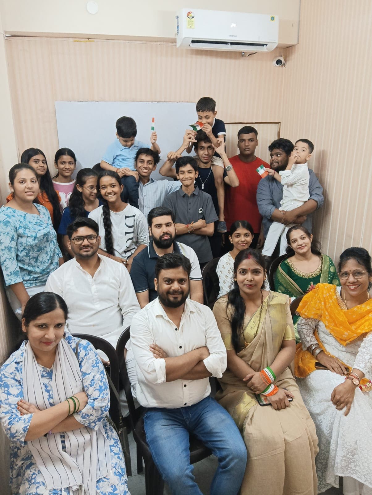 Students surround their favourite ma'am