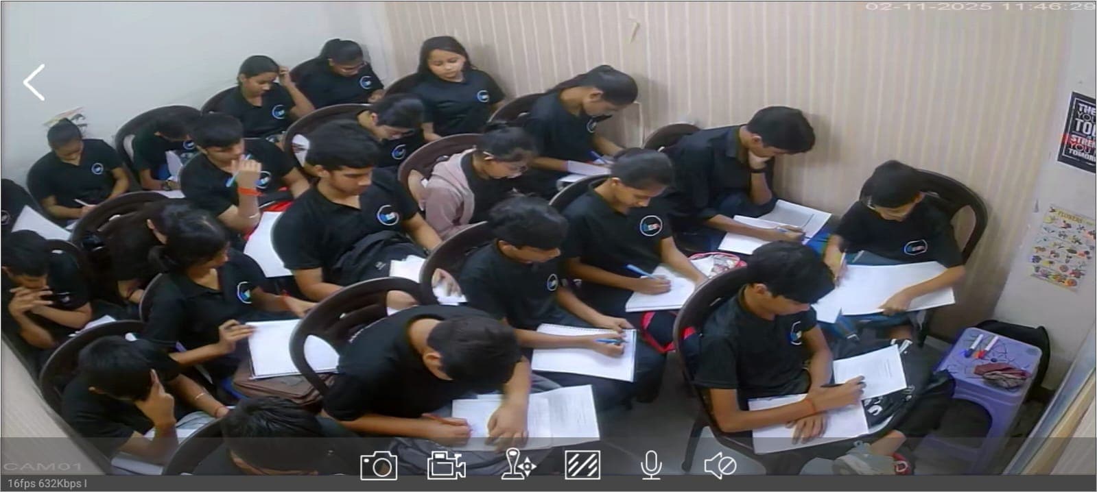 ESA Rohini classroom during test hours